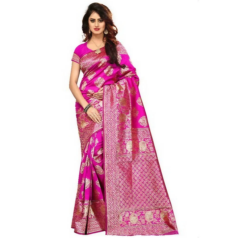 Party Wear Weaving Ladies Jacquard Silk Saree